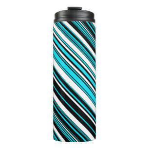 Bouteilles Isothermes Coque Cute noir blanc aqua rayures Case-Mate pour 