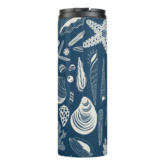 Bouteilles Isothermes Coques de mer sur bleu foncé (Dos)