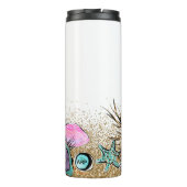 Bouteilles Isothermes *~* Coques Monogramme Parties scintillant Sirène T (Dos)