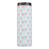 Bouteilles Isothermes Coquette Bow rose Motif sur Blue (Dos)