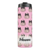 Bouteilles Isothermes Coquette citrouille et Bow rose Halloween (Devant)