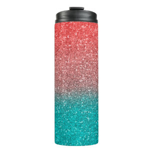 Bouteilles Isothermes Corail Melon Orange Turquoise Aqua Vert Pailleté S