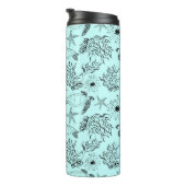 Bouteilles Isothermes Corail plante, tortue marine (Tourné sur la droite)