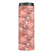Bouteilles Isothermes Coral rose Tropical Floral avec Monogramme (Dos)