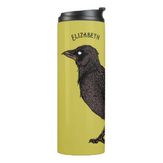 Bouteilles Isothermes Corbeau Déplaisant Corbeau Lumineux d'encre gothiq
