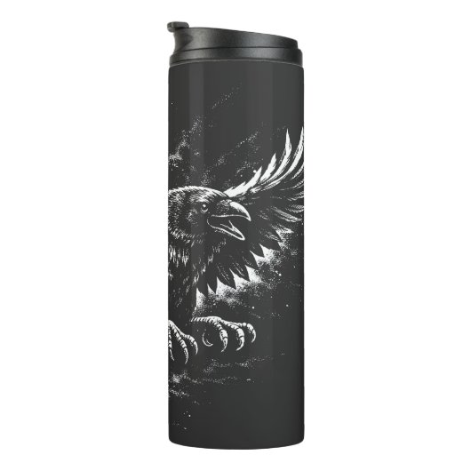 Bouteilles Isothermes Corbeau gothique – par BurnsInHell (Tourné sur la droite)