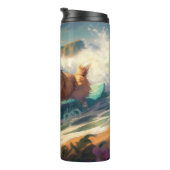 Bouteilles Isothermes Corgi Beach Surf Peinture (Tourné sur la droite)