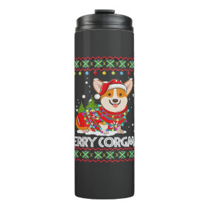 Bouteilles Isothermes Corgi Chien Joyeux Corgmas Santa Corgi Noël Affreu
