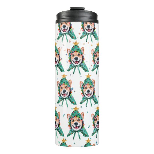 Bouteilles Isothermes Corgi Chien race Noël (Devant)