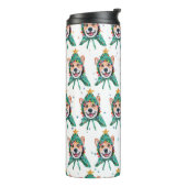 Bouteilles Isothermes Corgi Chien race Noël (Tourné sur la gauche)