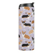 Bouteilles Isothermes Corgi Dog Paws et Bones Thermal Tumbler (Tourné sur la gauche)