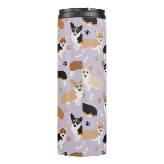 Bouteilles Isothermes Corgi Dog Paws et Bones Thermal Tumbler (Dos)