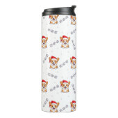 Bouteilles Isothermes Corgis à Santa Hats Motif de Noël (Tourné sur la gauche)