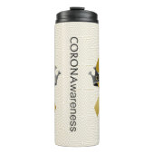 Bouteilles Isothermes CORONAwareness White Gold Geo Travel (Devant)
