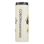 Bouteilles Isothermes CORONAwareness White Gold Geo Travel (Dos)