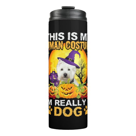 Bouteilles Isothermes Costume de chien d'Halloween (Devant)