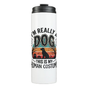 Bouteilles Isothermes Costume Humain Chien Drôle Halloween Vintage Chien