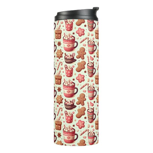 Bouteilles Isothermes Cosy Christmas Cocoa and Gingerpain Motif (Tourné sur la gauche)