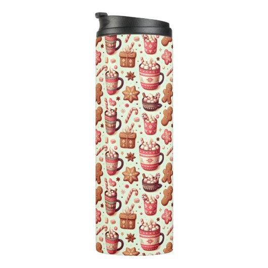 Bouteilles Isothermes Cosy Christmas Cocoa and Gingerpain Motif (Tourné sur la droite)