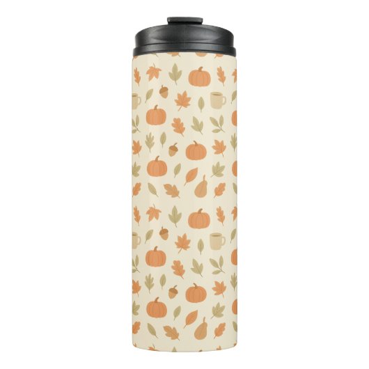 Bouteilles Isothermes Cosy épice Citrouille Automne Motif sans couture (Devant)