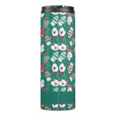 Bouteilles Isothermes Cosy hiver Noël Mittens Motif en vert (Dos)