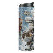 Bouteilles Isothermes Coton De Tulear Chien équitation Moto Noël (Tourné sur la gauche)