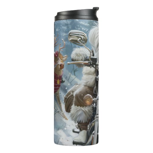 Bouteilles Isothermes Coton De Tulear Chien équitation Moto Noël (Tourné sur la gauche)