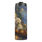 Bouteilles Isothermes Coton De Tulear Noël Festive Voyage (Devant)