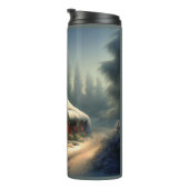 Bouteilles Isothermes Cottage de Noël 3 (Tourné sur la droite)