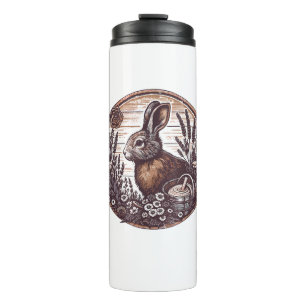 Bouteilles Isothermes Cottagecore Rabbit Wild Hare Boho Rustique