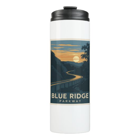 Bouteilles Isothermes Coucher de soleil de Blue Ridge Parkway (Devant)