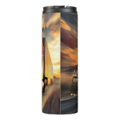 Bouteilles Isothermes Coucher de soleil rouge Semi Camion (Dos)