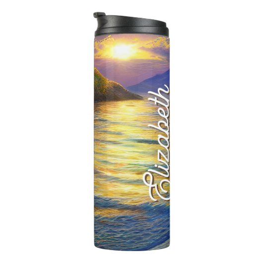 Bouteilles Isothermes Coucher de soleil tropical clair (Tourné sur la droite)