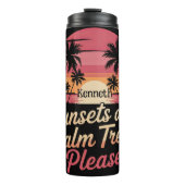 Bouteilles Isothermes Couchers de soleil et palmiers s'il vous plaît" -  (Devant)