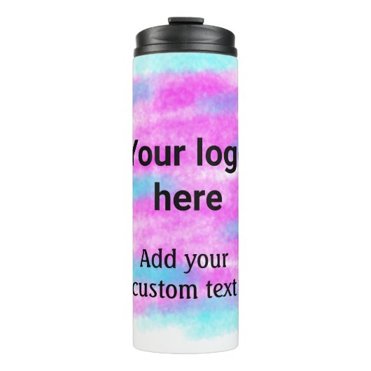 Bouteilles Isothermes Couleur d'aquarelle rouge simple ajouter votre log (Devant)