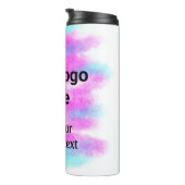 Bouteilles Isothermes Couleur d'aquarelle rouge simple ajouter votre log (Tourné sur la droite)