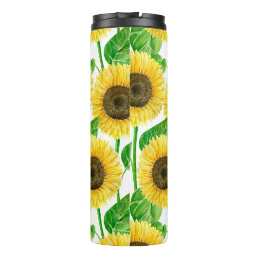 Bouteilles Isothermes Couleur d'eau des fleurs de soleil (Dos)