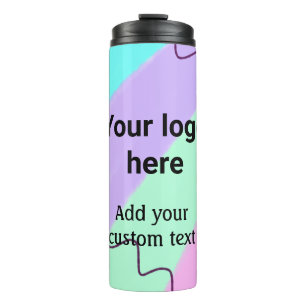 Bouteilles Isothermes Couleur pastel simple ajoutez votre logo texte per