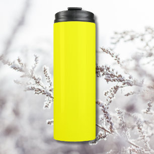 Bouteilles Isothermes Couleur uni jaune néon Classique