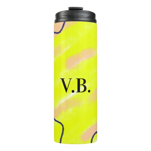 Bouteilles Isothermes Couleur unie simple ajouter un nom texte monogramm (Devant)