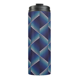 Bouteilles Isothermes Couleurs bleues Motif géométrique ondulé
