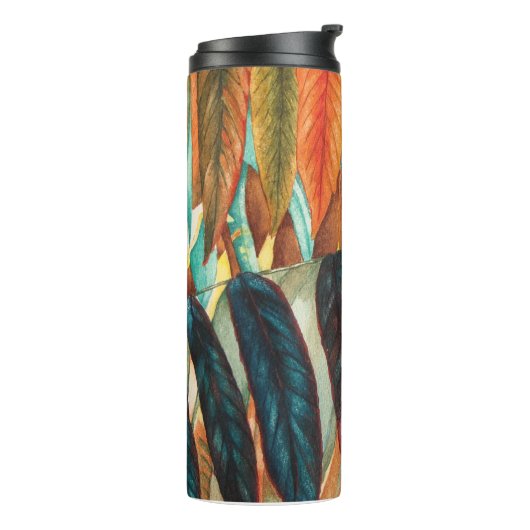 Bouteilles Isothermes couleurs de feuilles d'automne stylisées insolites (Tourné sur la gauche)