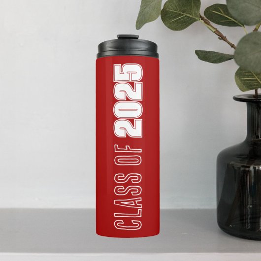 Bouteilles Isothermes Couleurs de l'école rouge et blanche Année de clas