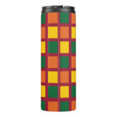 Bouteilles Isothermes Couleurs épicées modernes Monogramme Carré géométr (Dos)