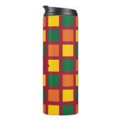 Bouteilles Isothermes Couleurs épicées modernes Monogramme Carré géométr (Tourné sur la droite)