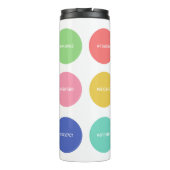 Bouteilles Isothermes Couleurs mignonnes avec Hex Codes Designer (Dos)