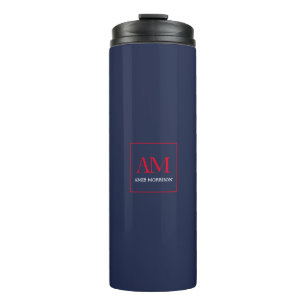 Bouteilles Isothermes Couleurs rouges bleues Monogramme Lettres initiale