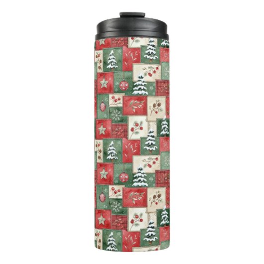 Bouteilles Isothermes Country patchwork christmas pattern (Devant)