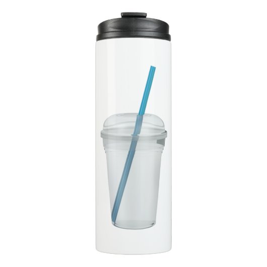 Bouteilles Isothermes Coupe de smoothie en plastique vide avec paille (Devant)