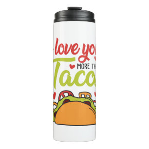Bouteilles Isothermes Couple Cadeau Je T'Aime Plus Que Tacos